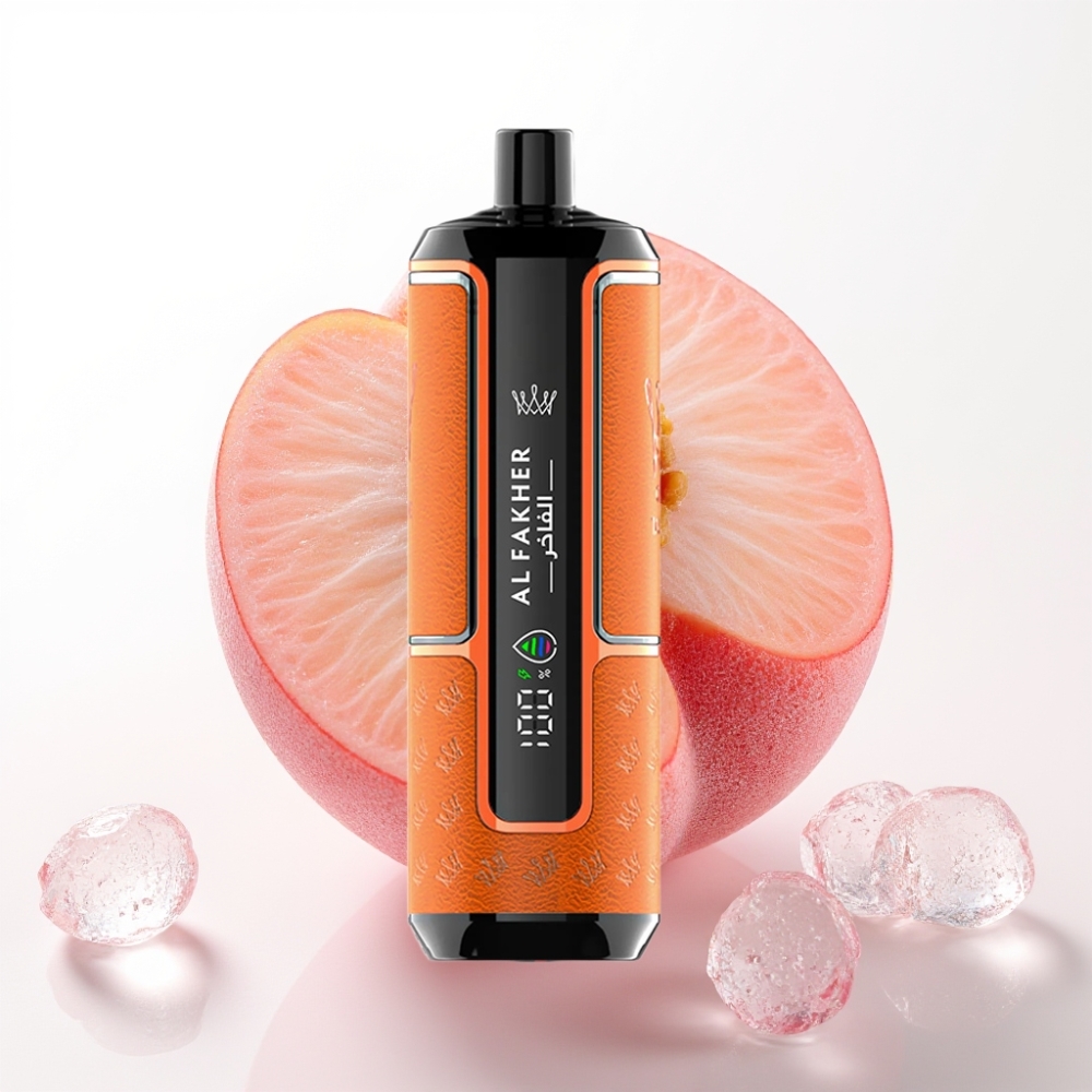 Al Fakher Crown Bar 15K Hypermax Enkratna Vape Naprava - Breskvni Led 22ml, 15.000 vdihov