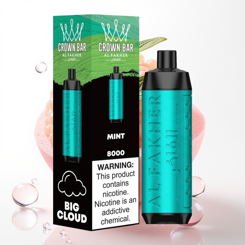 Al Fakher Crown Bar 8000 Crystal Disposable Vape Meta 600mAh 18ml 5mg