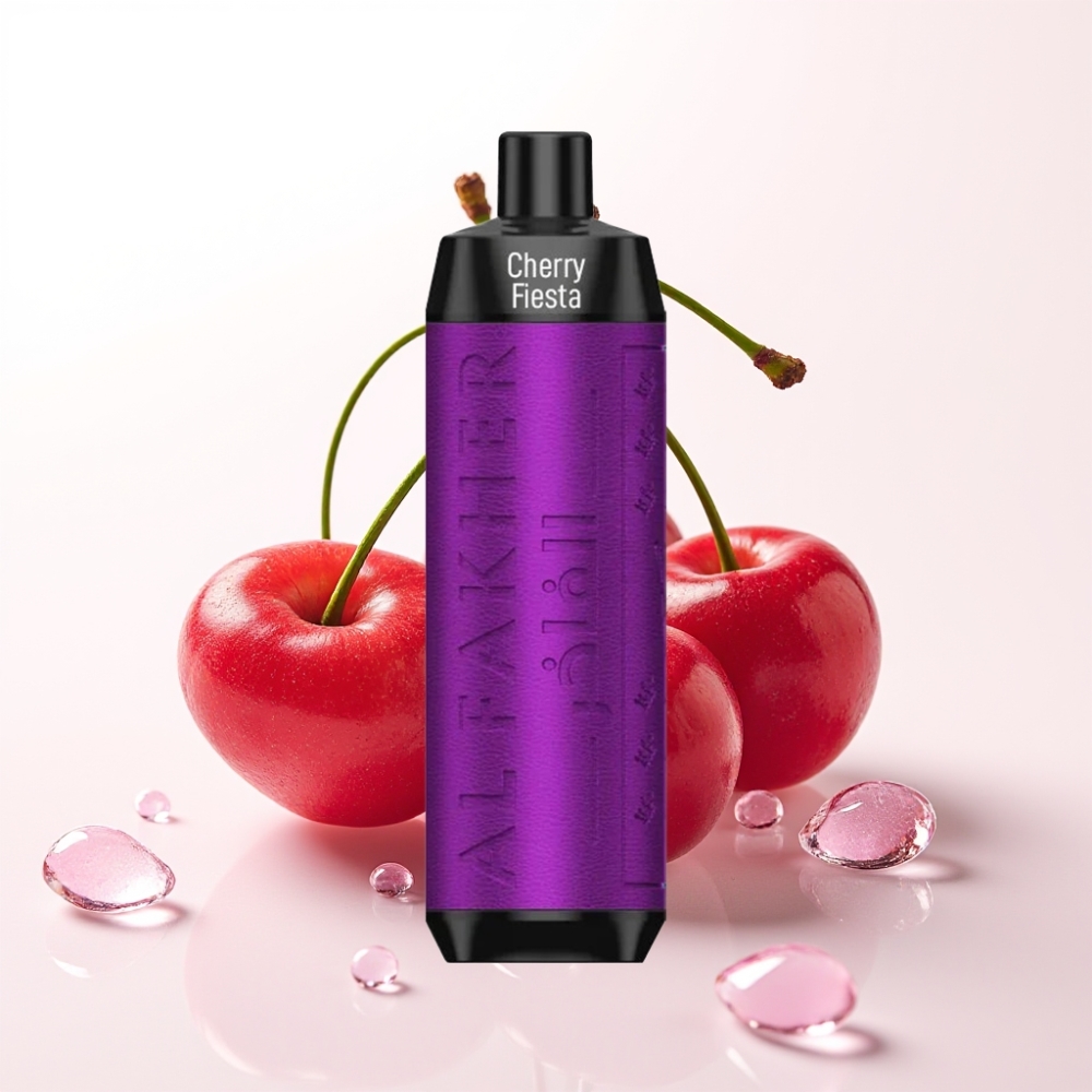 Al Fakher Crown Bar 8000 Crystal Enkratna Vape Češnjeva Fiesta – 18ml, 8000 vlekov, 5mg nikotina