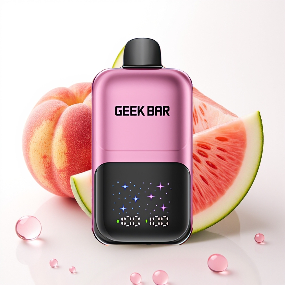 GEEK BAR 2GO 20ml 50000 Pote Dispozabilna Vape Pen Breskva & Lubenica – 5% Nikotin, 3 Nivoji Okusa, Polnjenje