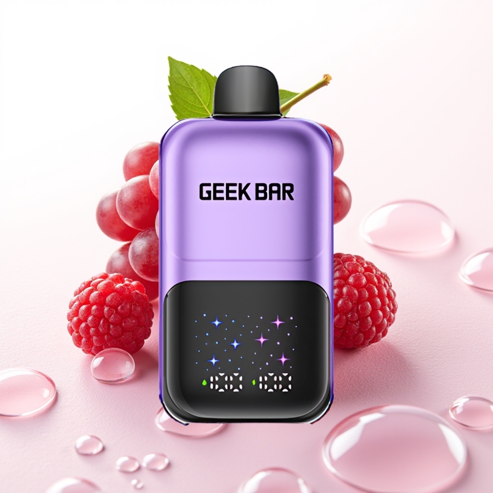 GEEK BAR 2GO 20ml 50000 Potev Dvojna Serija Enkratna E-cigareta Grozdje & Malina, 5% Nikotina, 3-stopnje Nastavitev Okusa