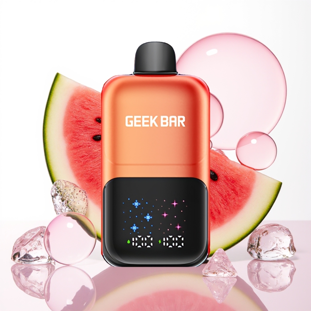 GEEK BAR 2GO 20ml 50000 Puffov Dve Seriji Enkratna E-cigareta Lubenica Bubble Gum Led, 5% Nikotin, 3-nivojski Okus