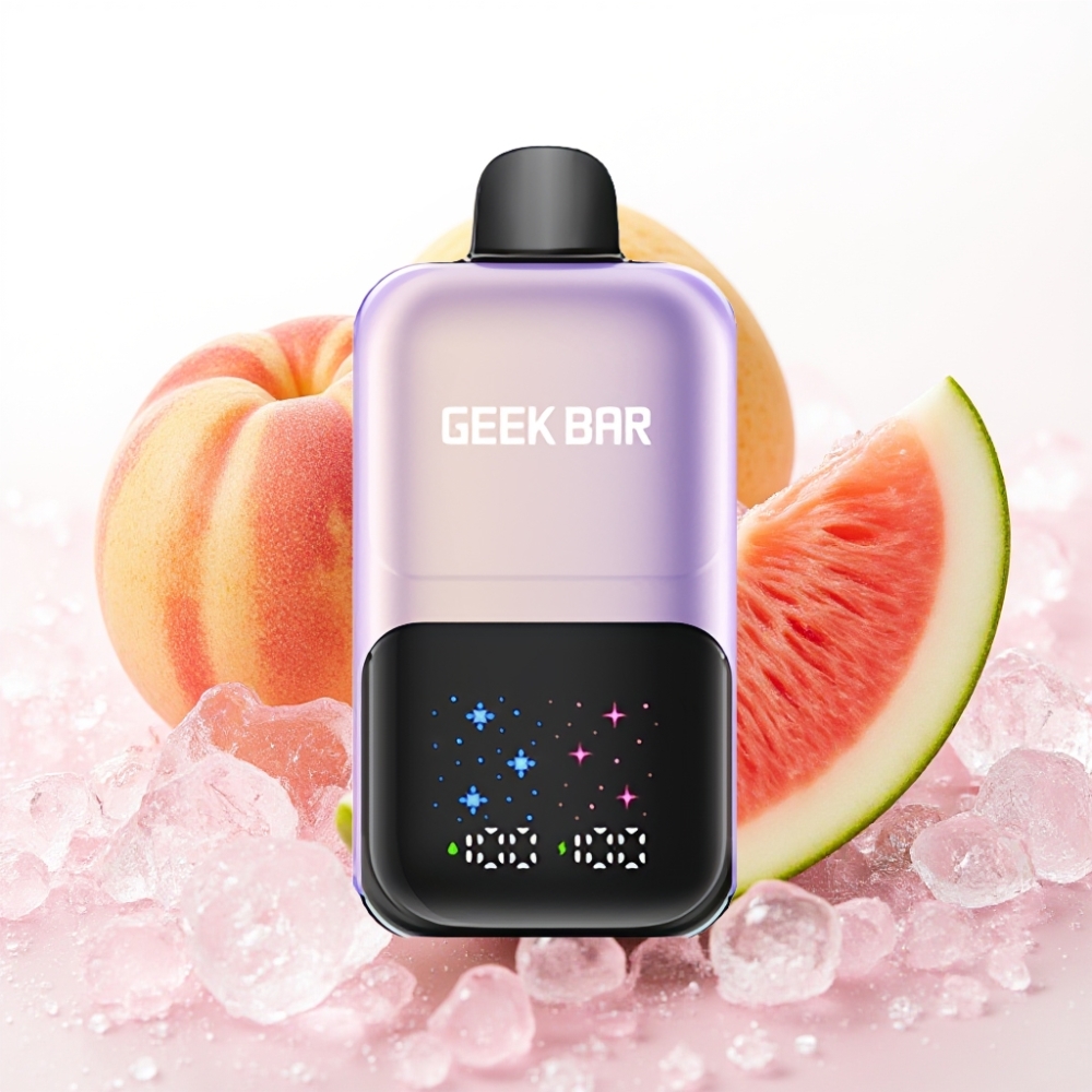 GEEK BAR 2GO 20ml 50000 Puffov Dve Seriji Enkratna Vape Pen Peach Mango Watermelon Ice, 5% Nikotin, 3-Stopenjsko Nastavljiv