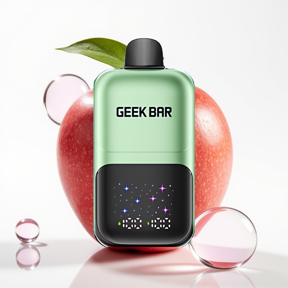 GEEK BAR 2GO 20ml 50000 Pufov Dvojna Serija Enkratna E-cigareta Dvojno Jabolko A&B, 5% Nikotina, Polnljiva