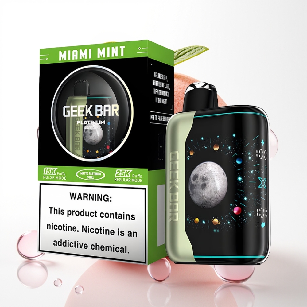 GEEK BAR Platinum Edition 25000 Disposable Vape Miami Mint (25000 Puffov, 20mL, 2% Nikotina)