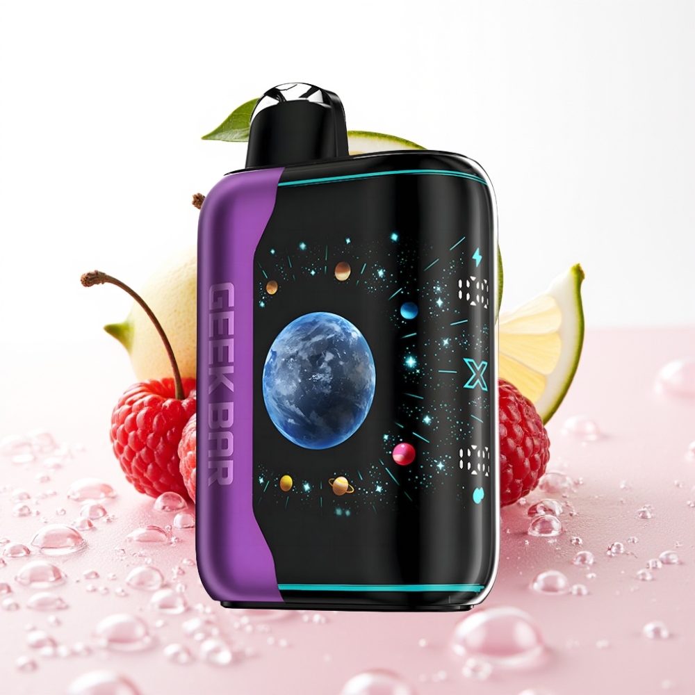 GEEK BAR Platinum Edition 25000 Zamenljiv Vape Jagoda Češnja Limeta – 20mL, 2% Nikotina, USB-C