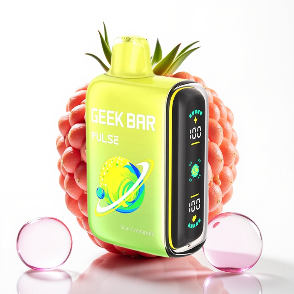 Geek Bar Pulse 15000 Puffs Kisla Izdaja – 16ML, 5%, Nastavljiv Pretok Zraka, USB Type-C