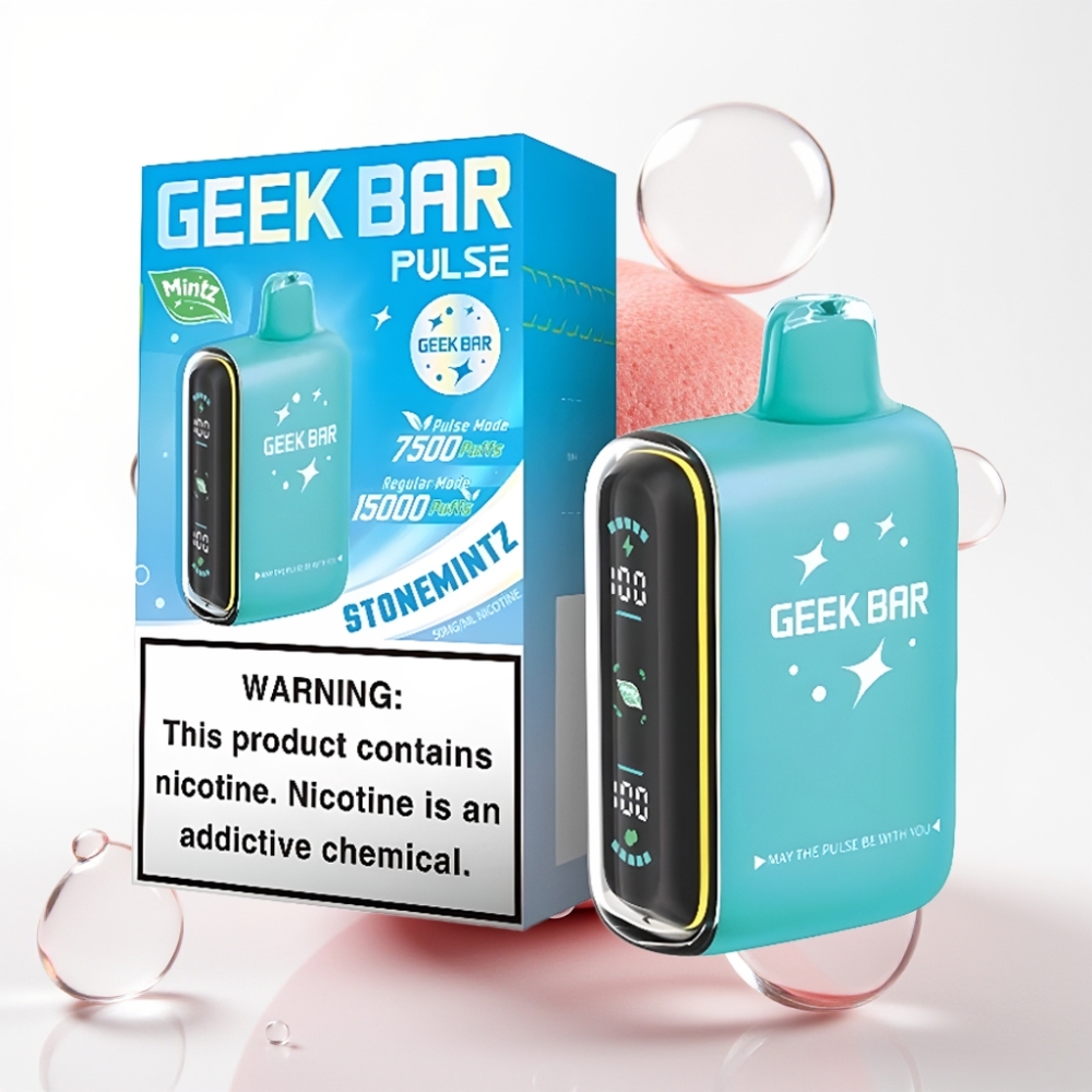 Geek Bar Pulse 15000 Puffs Mintz Izdaja – 16ML, 5% Nikotina, USB Type-C