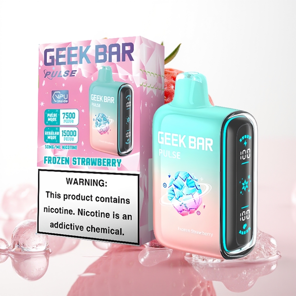 Geek Bar Pulse 15000 Puffs Zamrznjena izdaja – 16ML, 5%, nastavljiv zračni tok