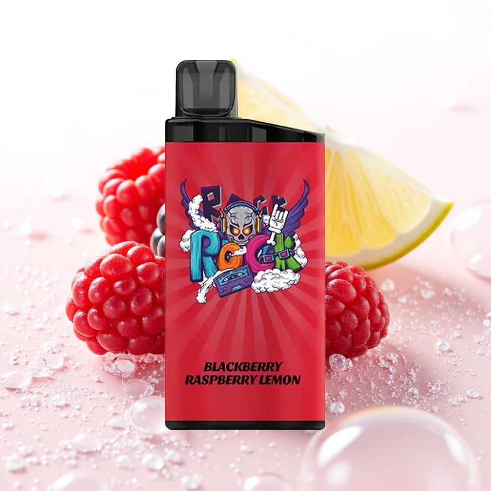 IGET Bar 3500 Puffs Enkratna E-cigareta Črni Rob Raspberry Limona - 1400 mAh, 1.2 Ohm Mesh