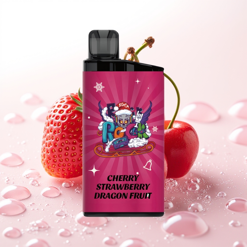 IGET Bar 3500 Puffs Enkratna Vape Češnja Jagoda Pitaja – 1400 mAh, 1.2 Ohm Mesh
