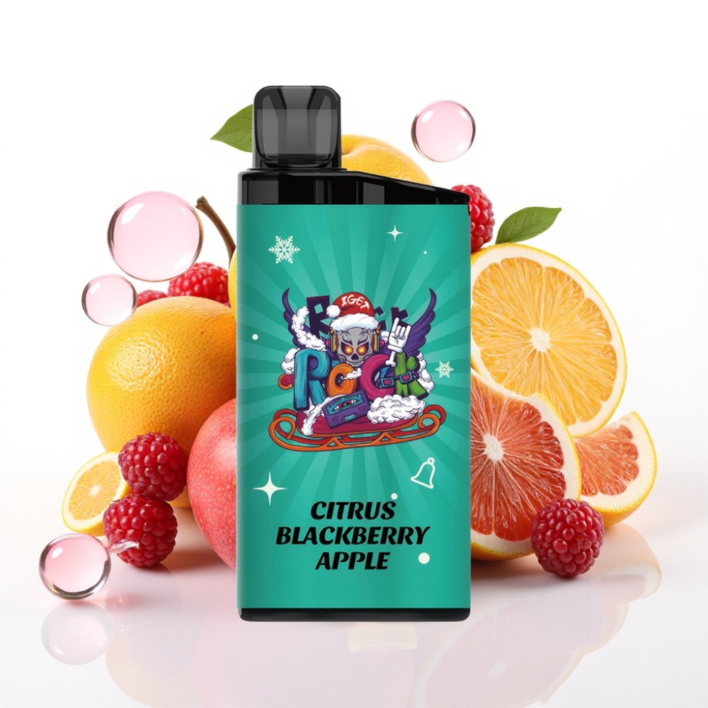 IGET Bar 3500 Puffs Enkratna e-cigareta Citrus Črni Robid Jabolko, 1400 mAh, 1.2 Ohm Mesh