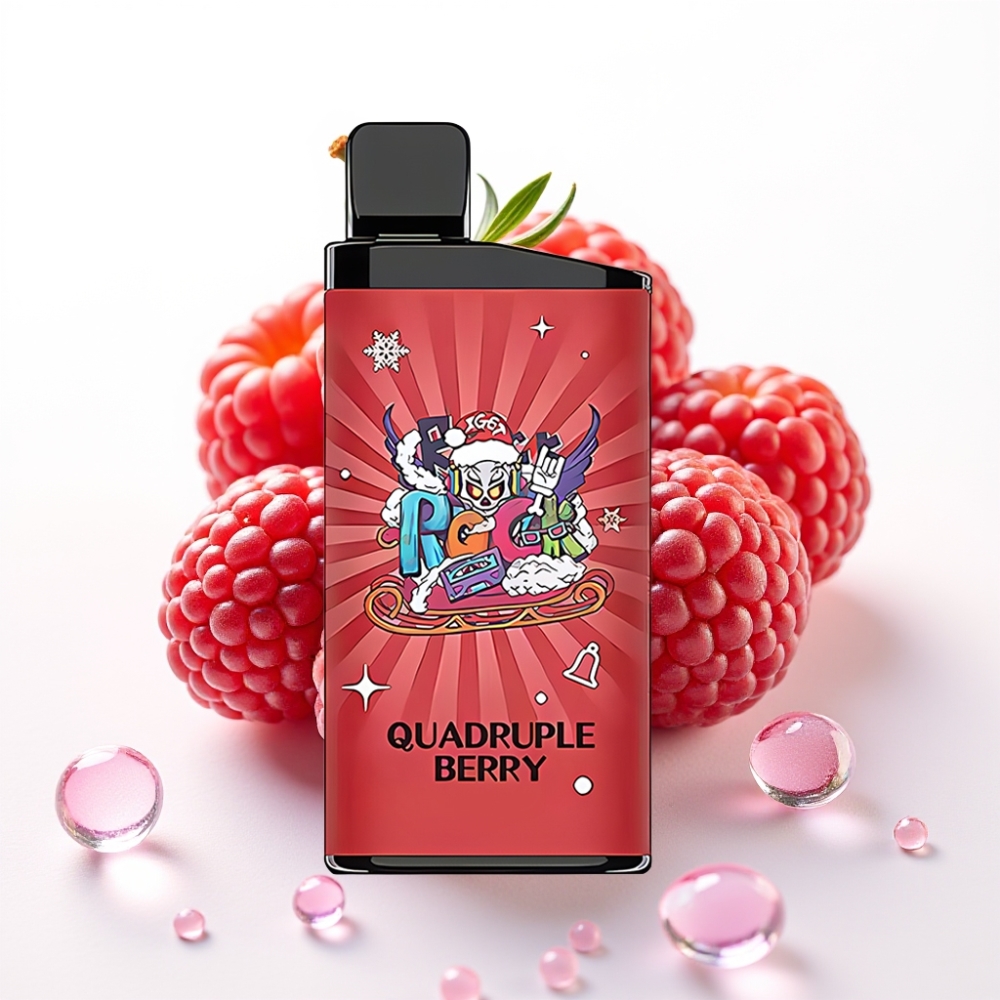 IGET Bar 3500 Puffs Enkratna e-cigareta s štirimi jagodami – 1400 mAh, 1.2 Ohm Mesh Coil