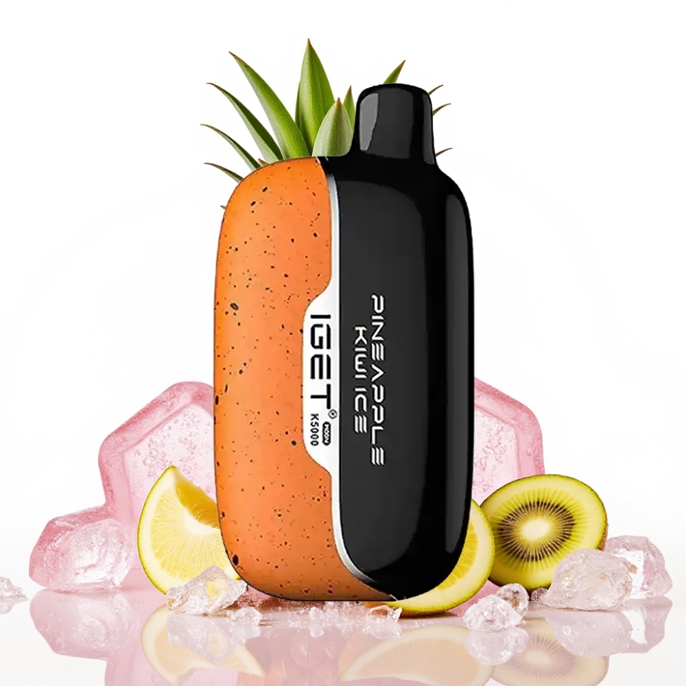 IGET Moon K5000 Puffs Enkratna E-cigareta Ananas-Kivi Led, 5000 Puffov, 1.35 Ohm Mesh, 49.5x25.3x99.4 mm