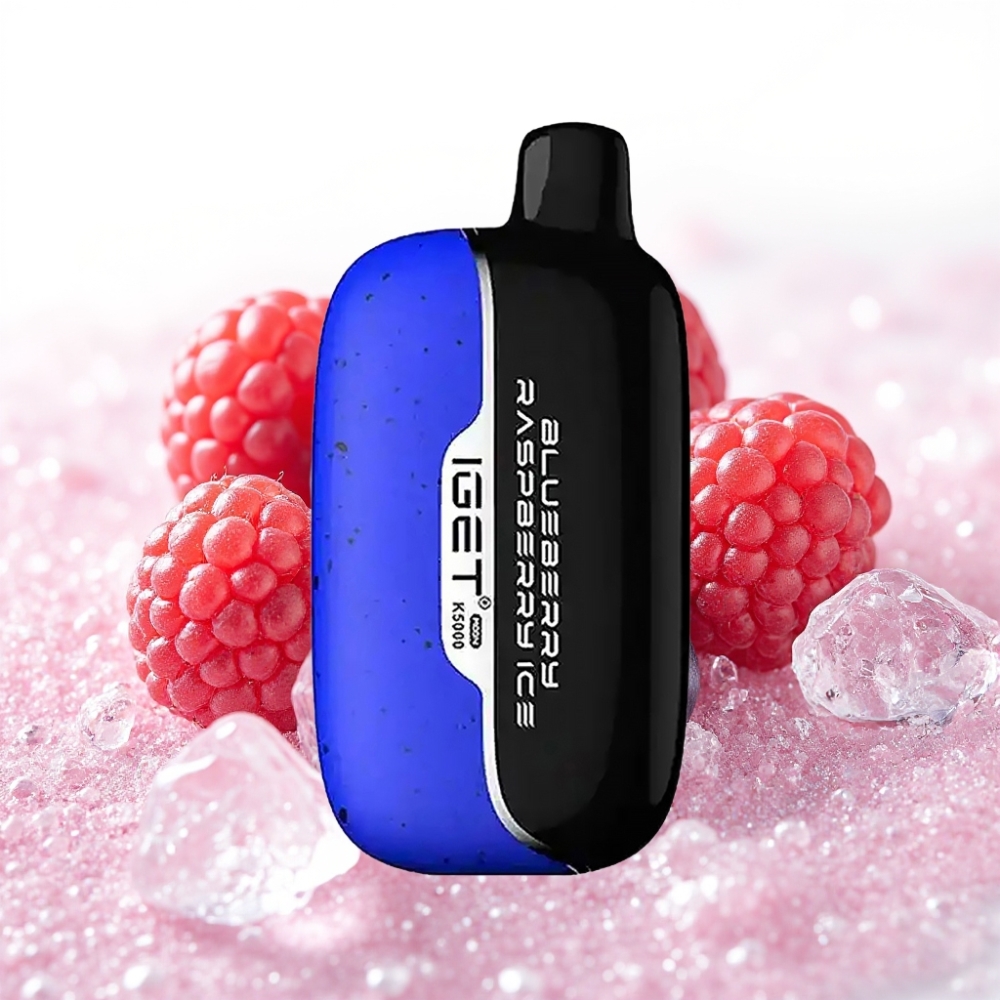 IGET Moon K5000 Puffs Enkratna E-cigareta Borovnica Malina Led, 5000 Puffov, 1.35 Ohm, 49.5x25.3x99.4 mm