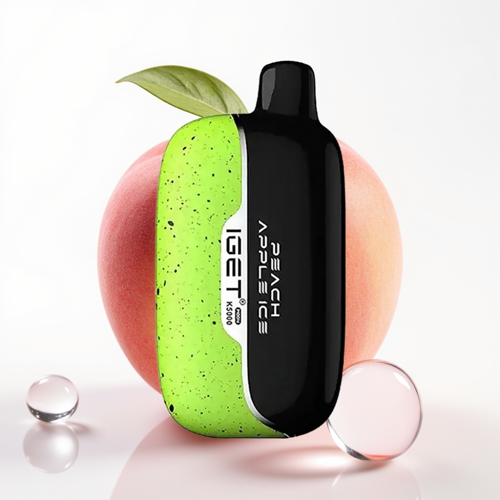IGET Moon K5000 Puffs Enkratna E-cigareta Breskva Jabolko, 5000 Puffov, 1.35 Ohm