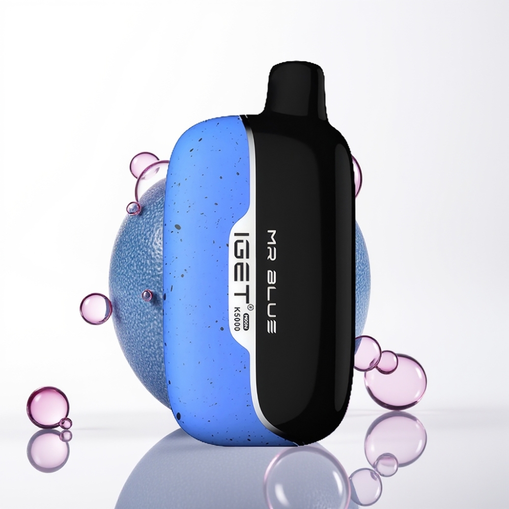 IGET Moon K5000 Puffs Enkratna E-cigareta Mr Blue | 5000 Pufov, 1.35 Ohm, 49.5x25.3x99.4 mm