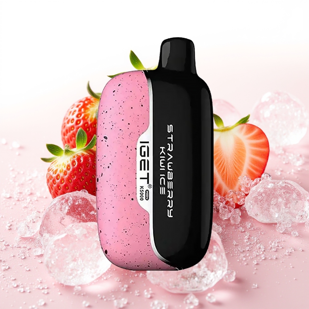 IGET Moon K5000 Puffs Enkratna E-cigareta s Okusom Jagoda-Kivi Led, 5000 Pufov, Mesh Coil 1.35 Ohm