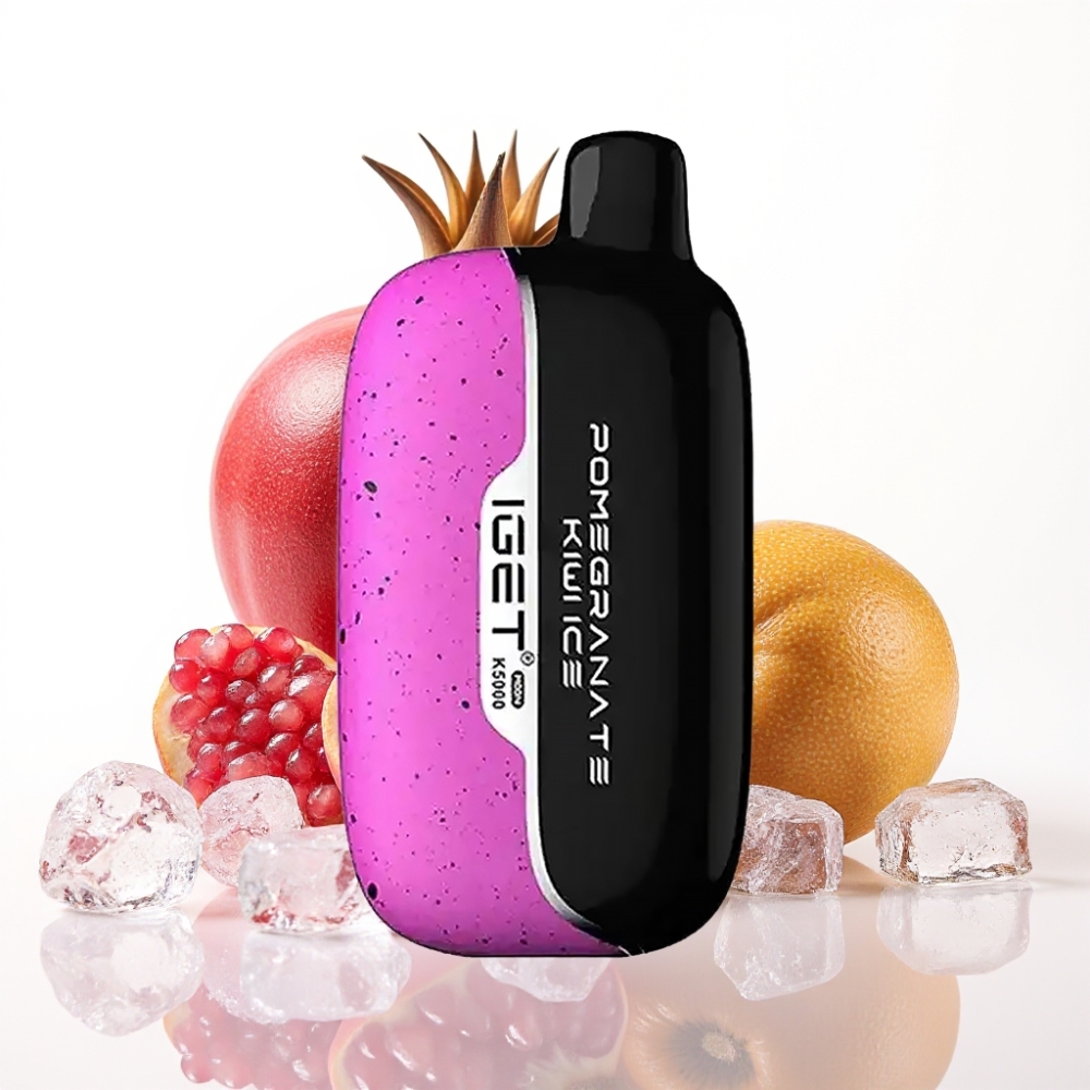 IGET Moon K5000 Puffs Enkratna E-cigareta z Okusom Granatnega Jaboka in Kivija, 5000 Puffov, 1.35 Ohm Mesh Coil
