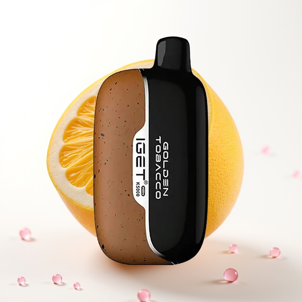 IGET Moon K5000 Puffs Enkratna Vape Zlati Tobak – 5000 Pufov, 1.35 Ohm, 49.5 mm