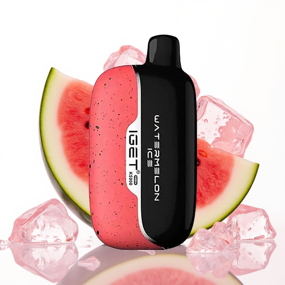 IGET Moon K5000 Puffs Ljubljeni Dispozabilni Vape Lubenica Led, 5000 Puffov, 1.35 Ohm