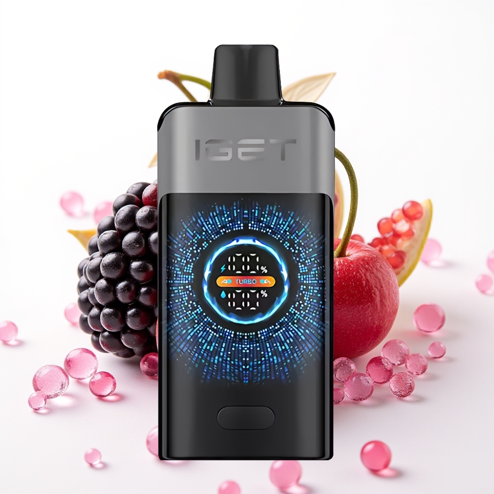 IGET ONE 12000 Puffov Enkratna Vape Češnja Granatna Jablan – 2700 mAh, 0.6 ohm, OLED