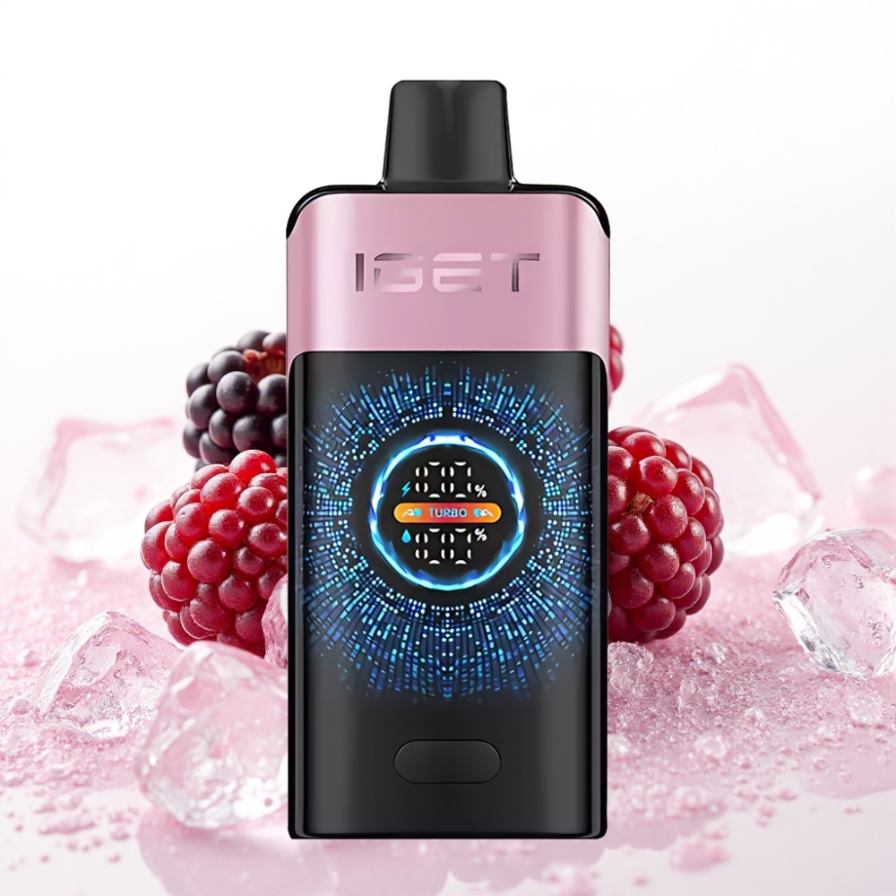 IGET ONE 12000 Pufi Enkratna Vape Črni Jagodi Led, 2700 mAh, 0.6 ohm Dual Mesh