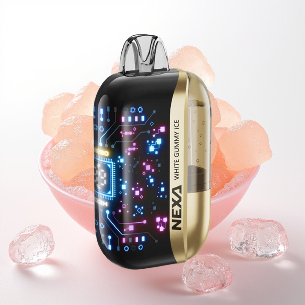 NEXA Ultra 50K Enkratna Vape Beli Gumi Led 20ml/800mAh/5%/0.9ohm