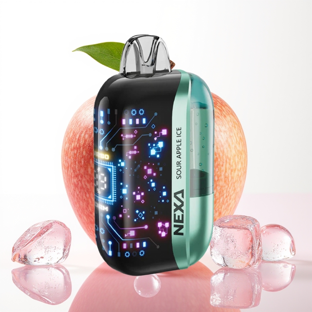 NEXA Ultra 50K Enkratna Vape Kislo Jabolko Led – 20ml, 800mAh, 50000 potegov, 5% nikotina