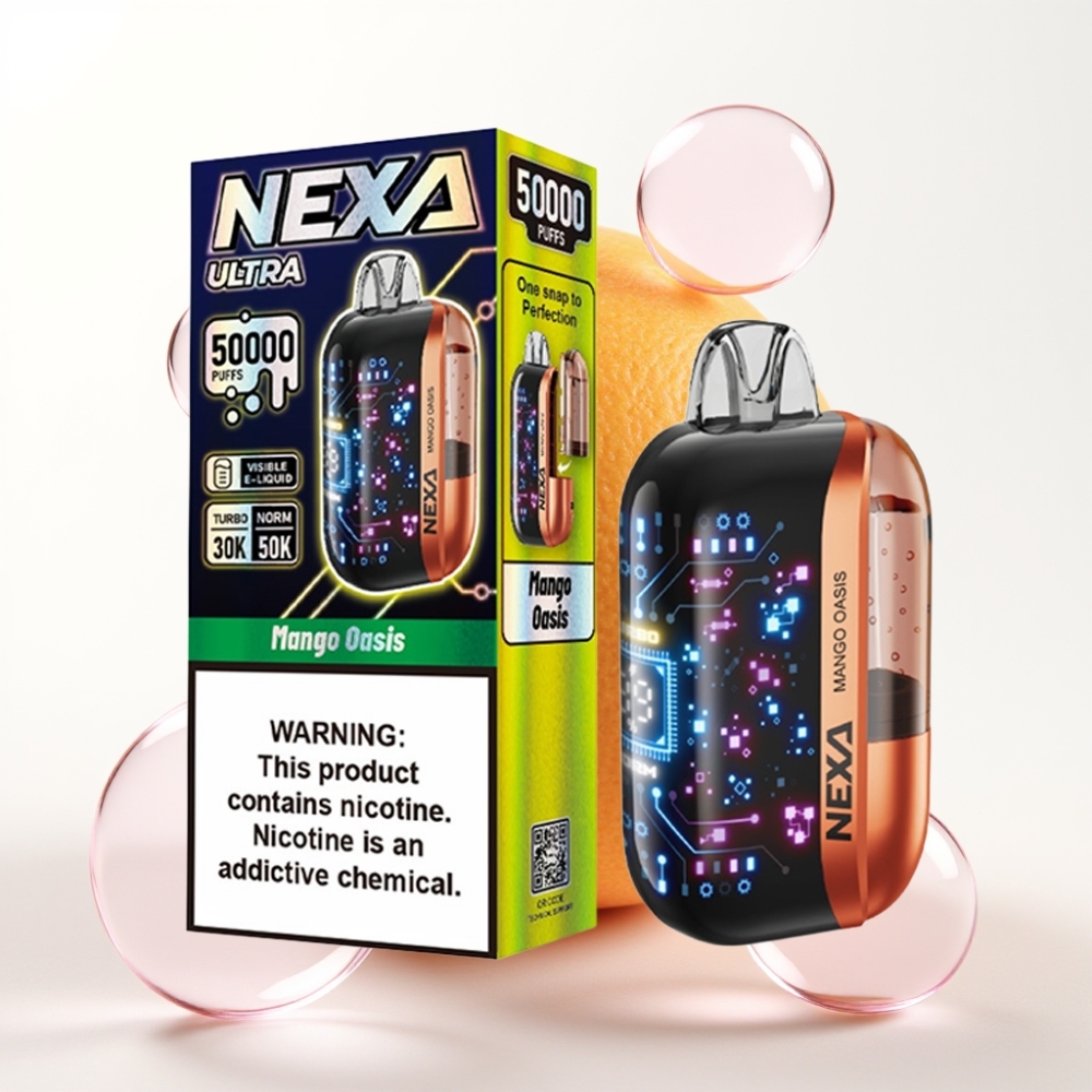 NEXA Ultra 50K Enkratna Vape Mango Oaza – 20ml, 800mAh, 50K Pufov, 5% Nikotina