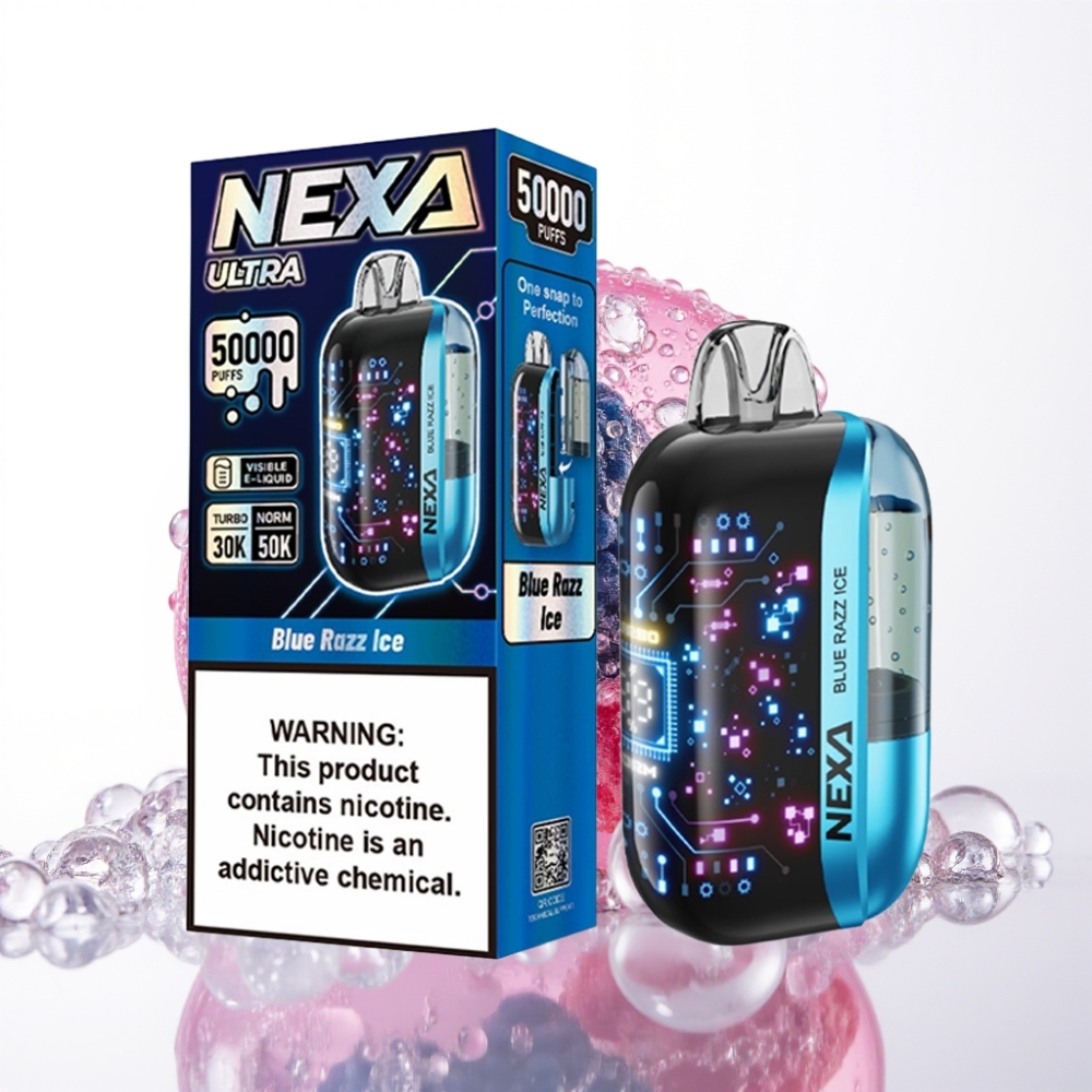 NEXA Ultra 50K Enkratna Vape Modra Malina Led 20ml, 800mAh, 50000 povlekov, 5% nikotina