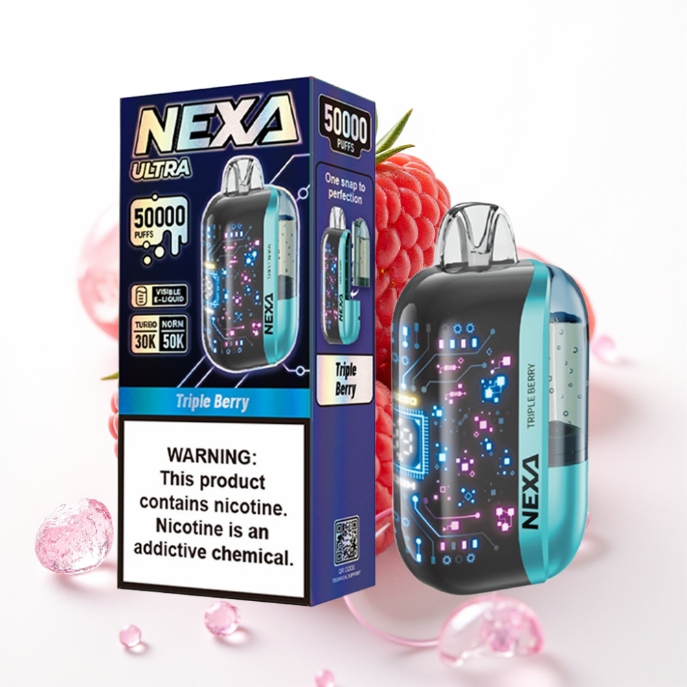 NEXA Ultra 50K Enkratna Vape Trojne Jagode – 20ml, 800mAh, 5% Nikotina