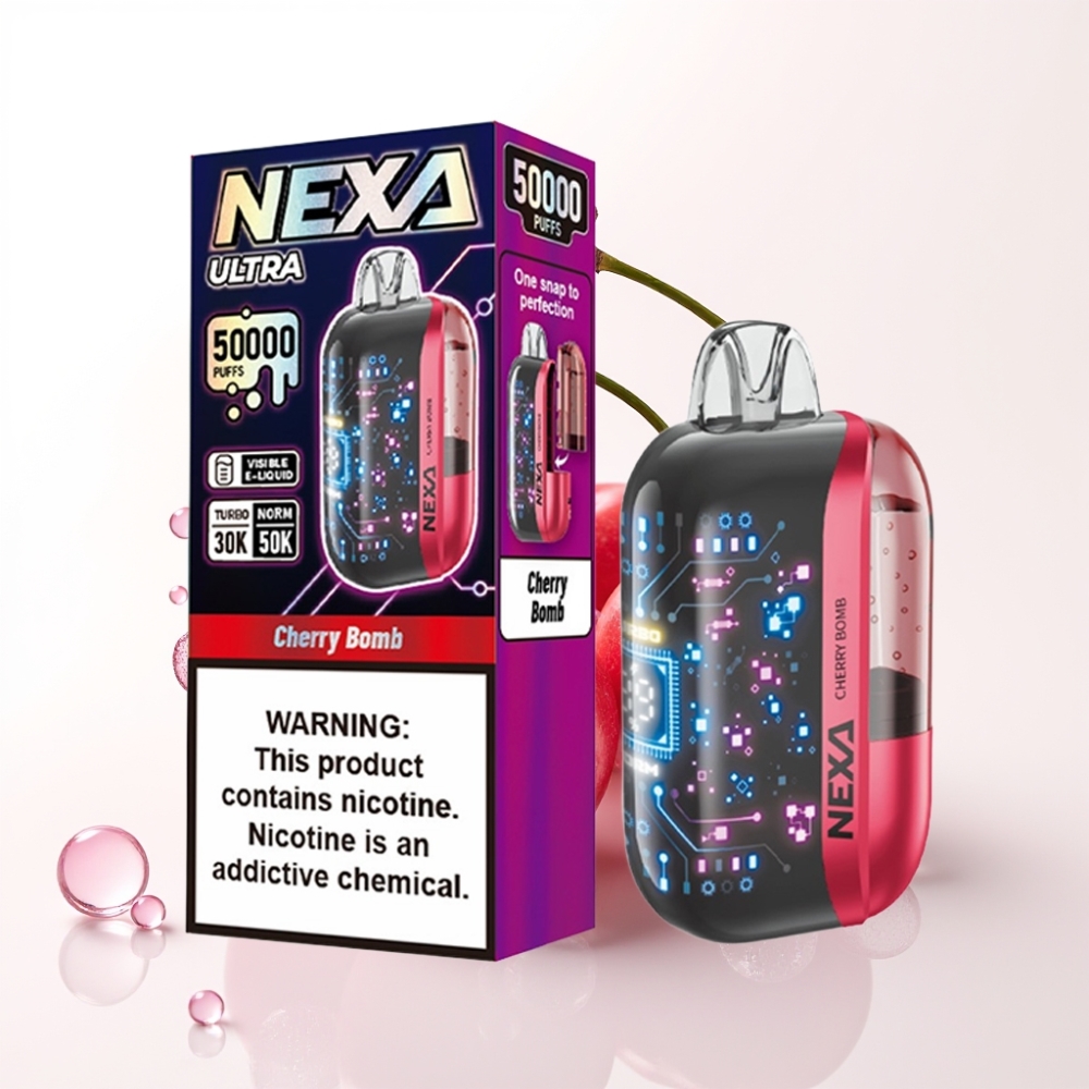 NEXA Ultra 50K Enkratna Vape Češnjev Bombaž 20ml, 800mAh, 5% nikotina