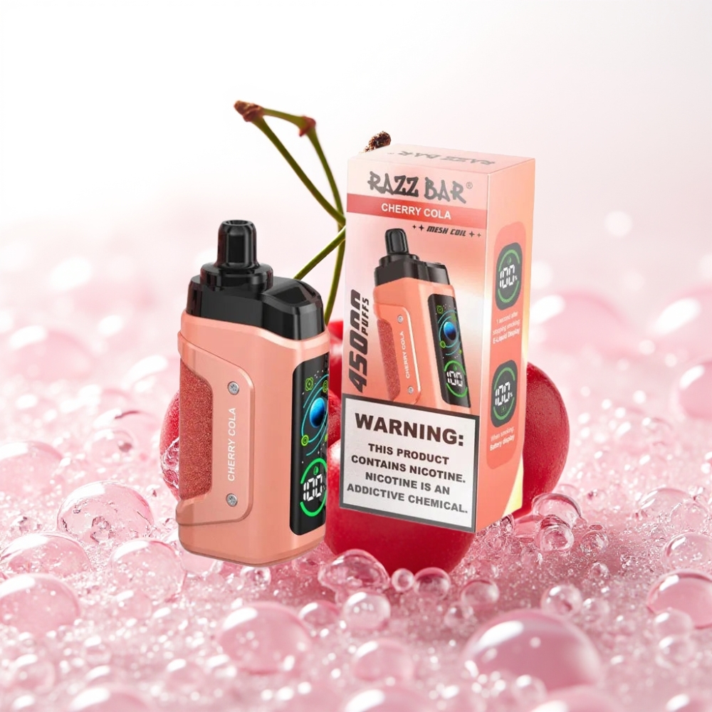 Razz Bar 45000 Puffovi Enkratna Vape Češnjeva Kola – 45000 Puffov, Type-C, 20 mg/ml