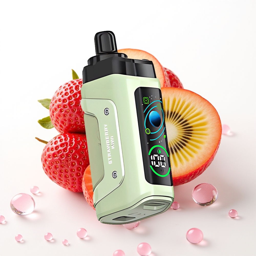 Razz Bar 45000 Puffs Disposable Vape Jagoda Kivi | 1.0 Ohm, Nastavljiv Pretok Zraka, 650 mAh