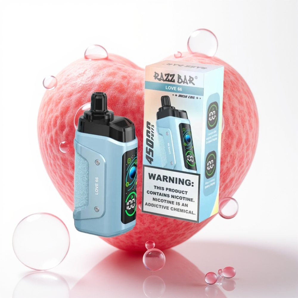 Razz Bar 45000 Puffs Disposable Vape Ljubezen 66, 20 mg/ml, 1.0 Ohm, Type-C