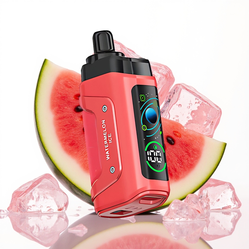 Razz Bar 45000 Puffs Disposable Vape Lubenica Led 1.0 Ohm, Nastavljiv Pretok