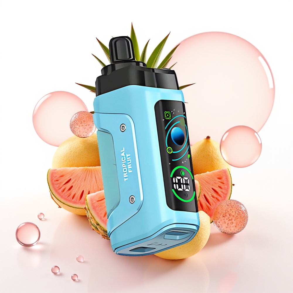 Razz Bar 45000 Puffs Disposable Vape Tropsko Sadje | 1.0 Ohm Mesh, Nastavljiv Pretok Zraka, 650 mAh