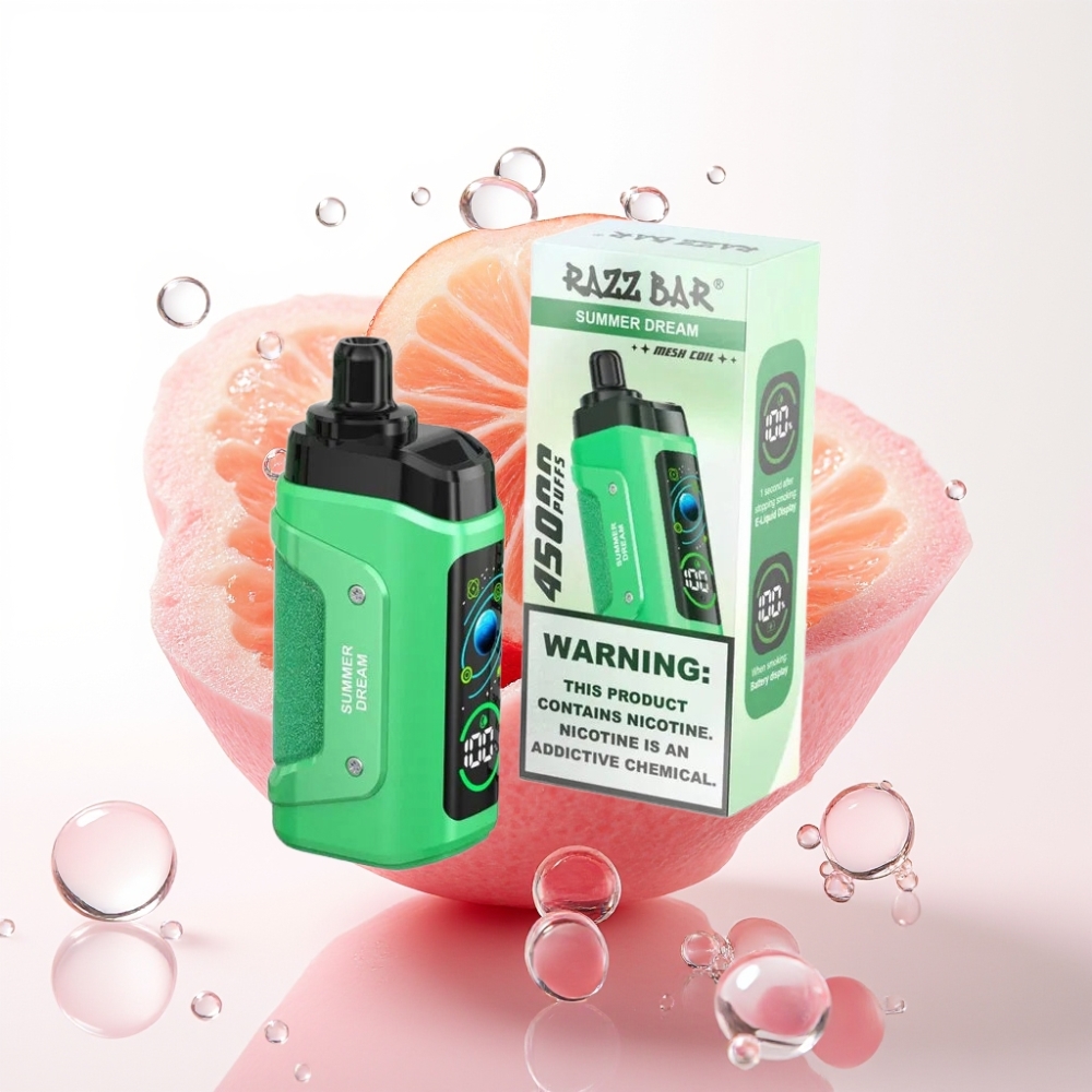Razz Bar 45000 Puffs Enkratni Vape Poletna Sanja, 1.0 Ohm Mesh, Nastavljiv Pretok Zraka