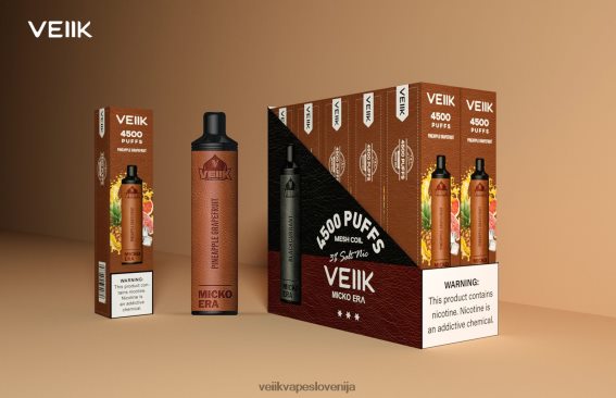 VEIIK Airo Pod Slovenija 2844NT6 ananas grenivke | VEIIK Micko Era 4500 vpihov za enkratno uporabo 30 mg