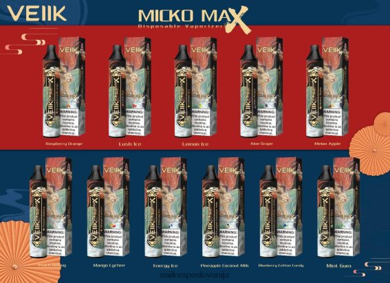 VEIIK Vape Ljubljana 2844NT42 mango liči | VEIIK Micko MAX vape za enkratno uporabo 1500 vpihov